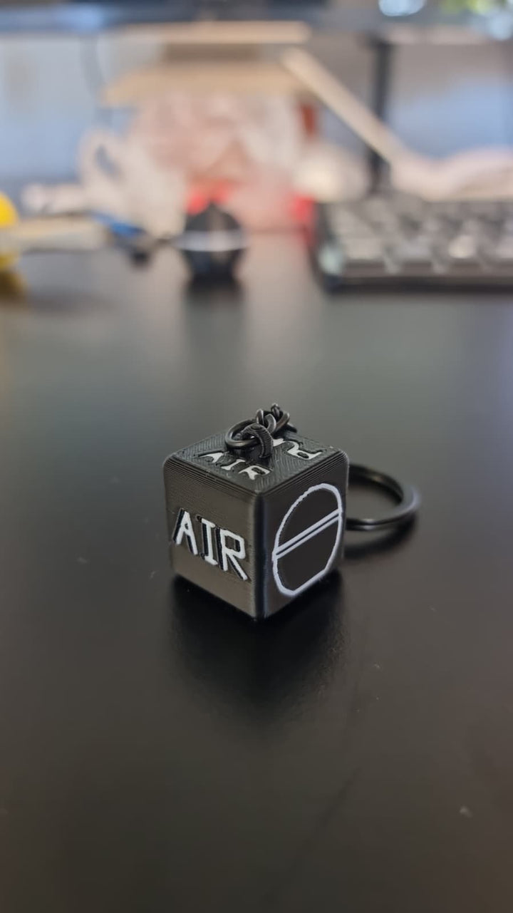 Originalfoto: AIR Cube Schlüsselanhänger in Schwarz